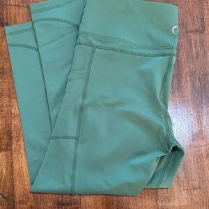 Green 7/8 length Women's Leggings